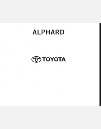 toyota alphard 2024 owners manual in english